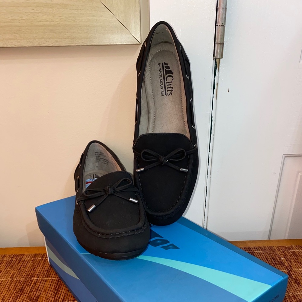 Black loafers